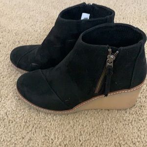 TOMS wedge booties.  Size 7.5.
